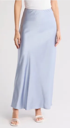 NWT Renee C. Satin A-Line Maxi Skirt in Size Medium thumbnail 1