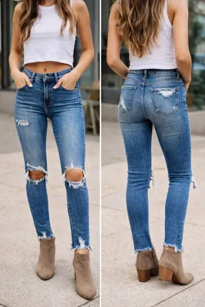 altard state Super Skinny Ankle Distressed Women's High Rise Jeans. Size 3/27 thumbnail 2