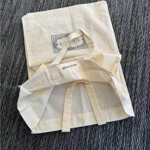 Gucci Tote Bag Cream Canvas Cotton thumbnail 4