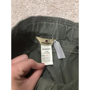 Woolrich Womens Light Olive Green Cotton Cargo Roll Tab Pants Size‎ 10 1106 thumbnail 4