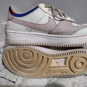 Nike Women’s Air Force 1 Shadow Pixel Swoosh Barely Green and White Shoes sz 10 thumbnail 4