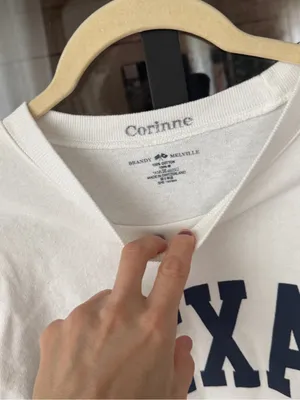 Brandy Melville Texas long sleeve tee crewneck pullover sweatshirt varsity navy thumbnail 2