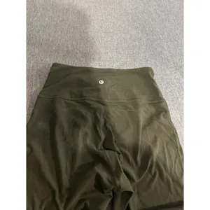 Lululemon Women's High Rise Flare Yoga Pants Olive Green Align Material Sz 6 thumbnail 10