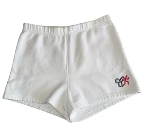 Aritzia TNA White Athletic Shorts with Elastic Waistband thumbnail 1