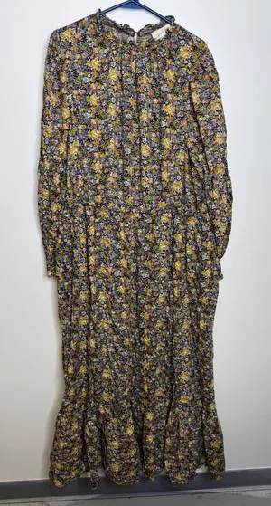 Universal Threads Maxi Dress Womens XXL Multicolor Excellent Floral Tiered Pocket thumbnail 1