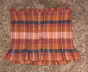 American Eagle Plaid Tube Top thumbnail 1