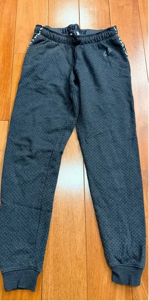 Nike x Liberty Tech SweatPants Jogger Charcoal Grey‎ Floral Stripe Textured S thumbnail 1