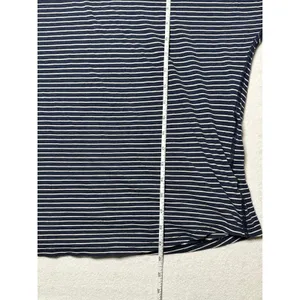 Lululemon Striped Long Sleeve Top Navy White Logo Back Women’s Size 10–12 thumbnail 4