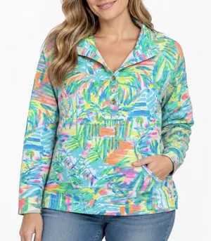 Lilly Pulitzer Captain Popover Knit Top in Sea Salt Sun Pockets MEDIUM thumbnail 1