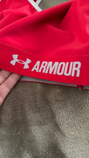 Red Under Armour Sports Bra thumbnail 3