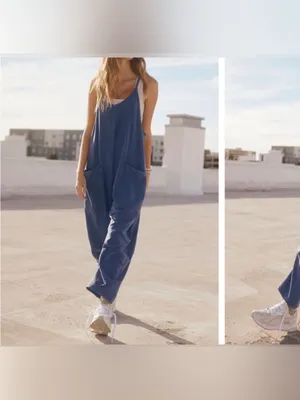 NWOT Free People FP Movement Hot Shot Onesie - supernova navy blue - Large thumbnail 3