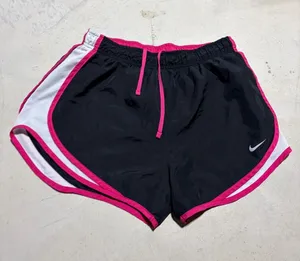Nike Women’s Black Running Shorts with Pink Trim medium thumbnail 1