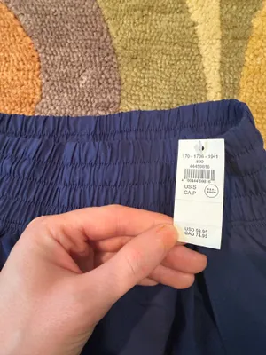 NWT Offline by Aerie High Rise Navy Athletic Shorts Split Hem Cutout Size Small thumbnail 3