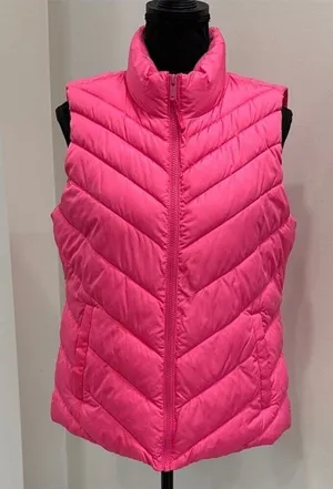 Gap women’s Pink Puffer Vest size M Like New thumbnail 1