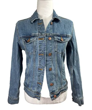 Old Navy‎ Women's Denim Jacket Medium Wash Classic Trucker Casual Sz S thumbnail 1