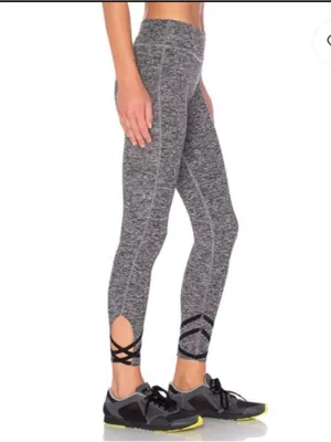 Beyond Yoga Leggings Strappy Ballet Spacedye Gray XS thumbnail 3
