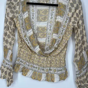 Free People Gold and Cream Women's Top thumbnail 5