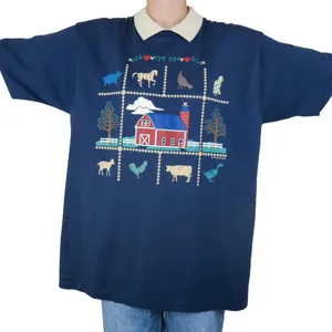 Fruit of the Loom Vintage 90s Cottagecore Farm Collared Shirt thumbnail 3