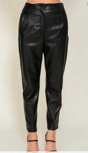 High Waist Faux Leather Pants thumbnail 2