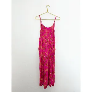 Free People Hot Tropics Jumpsuit Size 4 Pink Floral Cropped Wide Leg Boho thumbnail 13