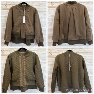 NWT‎ Young Fabulous Broke YFB Womens L Jacket Reversible Bomber Crop Army Green thumbnail 3