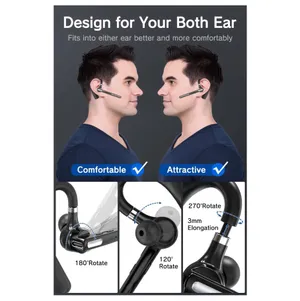 Bluetooth Wireless Business Headset Black thumbnail 2