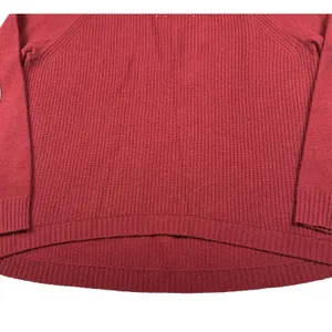 J. Crew‎ 100% Wool Sweater Women's Size Large Leather Patches Relaxed Fit Knit thumbnail 7