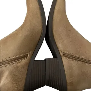 Frye & Co. JUDE Western Style Side Zip Ankle Boots Beige Taupe Sz 8.5M thumbnail 9