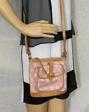 Dooney & Bourke Light Red Tan Fabric Crossbody Bag thumbnail 8