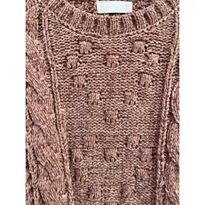 Altar'd State Chenille Open Knit Sweater‎ Brown Cozy Boho Size M NWT thumbnail 4