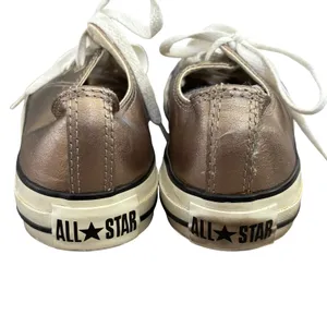 Converse All Star‎ Metallic Bronze Leather Sneakers Women's Sz 6 thumbnail 3