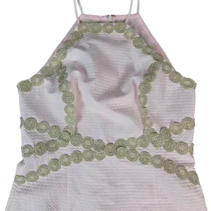 Lilly Pulitzer Pearl Shift Dress Paradise Tint Pink Gold Embroidery 28998 2 thumbnail 8