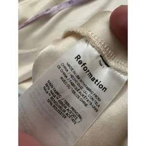 Reformation Pike Satin Dress in Almond Size large Satin Dress thumbnail 11