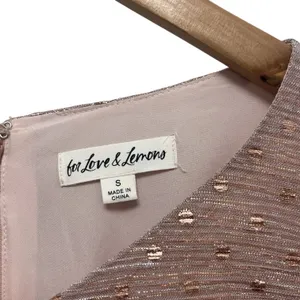 For Love And Lemons Champagne Pink La Villette Long Sleeve Mini Dress Size S thumbnail 7