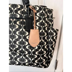 Coach Black and white Authentic multifunctional bag tote large 19x11 inches thumbnail 2