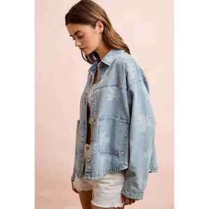 BiBi‎ Printed Washed Denim Jacket With Pocket thumbnail 11