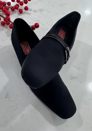 Munro Black Shoe with Silver Buckle thumbnail 1
