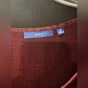 Apt 9‎ maroon tunic Size Medium thumbnail 3