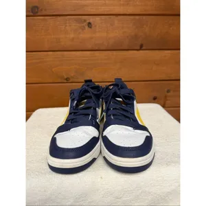 Puma Womans Rebound LayUp Lo sneakers Sz 6 Navy/Yellow/White thumbnail 7