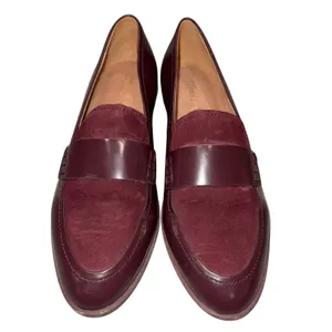 Madewell Dark Cabernet Burgundy Maroon Suede & Leather Alex Loafers Shoes 6 thumbnail 2