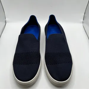 Rothy's The Sneaker Maritime Lattice Stitch Navy Slip On Shoes Women’s 9 EUC thumbnail 3