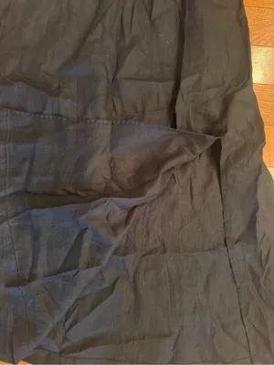 Quince 100% European Linen Midi Slip Skirt in Black - Size XL (EUC) thumbnail 3