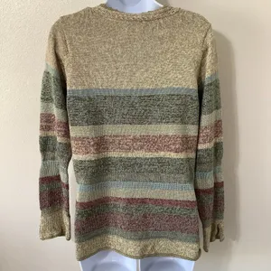 Y2K Goblincore Sweater M Silk Blend Artsy Knitted Forest‎ Fairy Grunge Earthy thumbnail 2