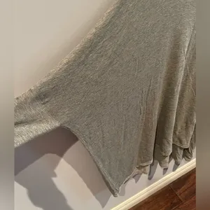 We The Free Heather Gray Oversized Turtleneck Batwing Top thumbnail 3