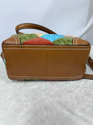 Fossil Patchwork Multicolor Women’s Satchel handbag purse thumbnail 8