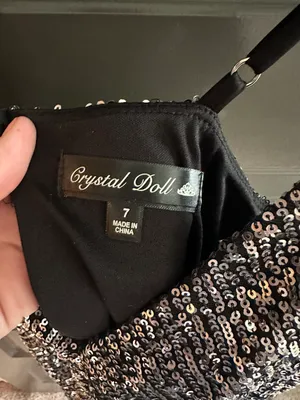 Crystal Doll Sequin Formal Mini Dress thumbnail 3