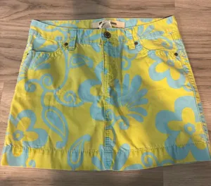 GAP Yellow and Blue Mini Skirt Casual Resort Wear thumbnail 1