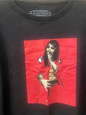 Ripple Junction Aaliyah Graphic Music Hip Hop Y2K 2000s Band Tee Black Oversized T Shirt XL thumbnail 3