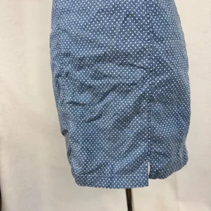 American Eagle Strapless Mini Dress Womens Small Polka Dot Denim Tube Blue thumbnail 3