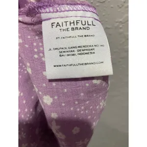 Faithfull the Brand Women's Purple Midi Dress Sz 4 Cottagecore Glam Dainty thumbnail 6
